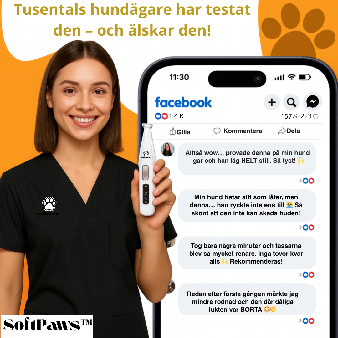 SoftPaw™ - Renare tassar på 2 minuter, utan att hunden stressar.