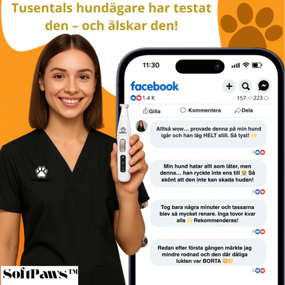 SoftPaw™ - Renare tassar på 2 minuter, utan att hunden stressar.